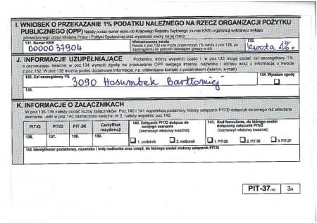 KRS jeden procent PIT