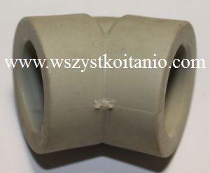 Łuk PP polipropylen fi 32 45 stopni do zgrzewania, łuki