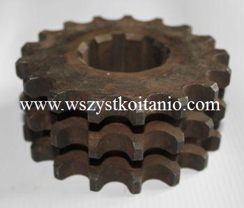 Koło zębate potrójne 17 zębów średnica zewnętrzna 110 mm, koła zębate