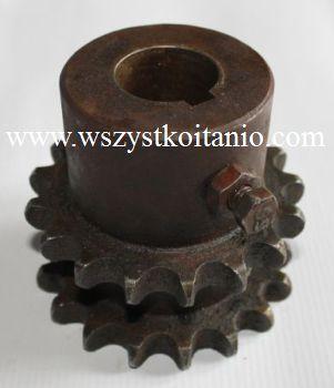 Koło zębate podwójne 17 zębów średnica zewnętrzna 111 mm, koła