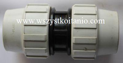 Dwuzłączka PE fi 90 zaciskowa do rur, dwuzłączki zaciskowe