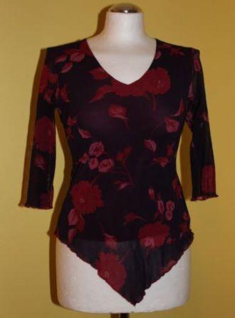 Bluzka przezroczysta na podszewce, bluzki