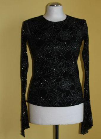 Bluzka czarna w pajęczynę, bluzki