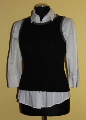 Bezrękawnik czarny, bluzka bez rękawów