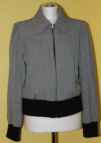 Marynarka w kratkę biało - czarna, żakiet