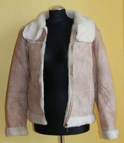 Futerko, kurtka na futerku, jasny beż, kurtki