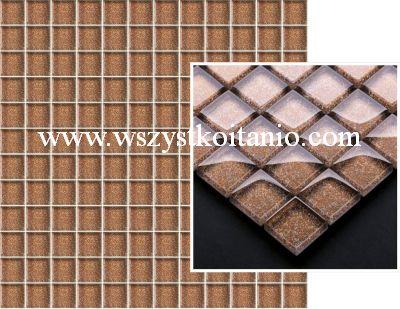 Mozaika szklana ścienna Brown Brokat 29,8 x 29,8; Paradyż, płytki, kafelki
