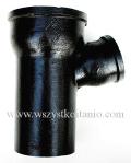 Trójnik redukcyjny fi DN 100 x 50 / 70 stopni, żeliwny, kielichowy, kanalizacyjny, trójniki redukcyjne żeliwne kielichowe