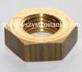 Nakrętka sześciokątna M 2,5 standard mosiężna, nakrętki sześciokątne mosiężne, mosiądz