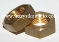 Nakrętka sześciokątna M 12 niska mosiężna, nakrętki sześciokątne niskie mosiężne, mosiądz
