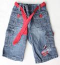 Spodnie dla dzieci, dżinsowe z czerwonym paskiem, spodnie dziewczęce, dla dziewczynek, jeans