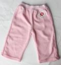 Spodnie dla dzieci, różowe z kwiatkiem, polarowe, z polaru