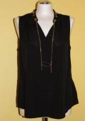Bluzka czarna, bluzka bez rękawów, bezrękawnik