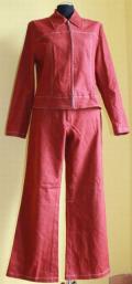 Kurtka i spodnie komplet czerwone