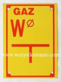 Tabliczki informacyjna do gazu, tablica orientacyjna, tabliczka