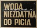 Tabliczki informacyjne do wody, tablica orientacyjna, tabliczka, woda niezdatna do picia